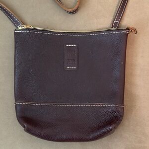 Dark Brown Leather Crossbody Bag
